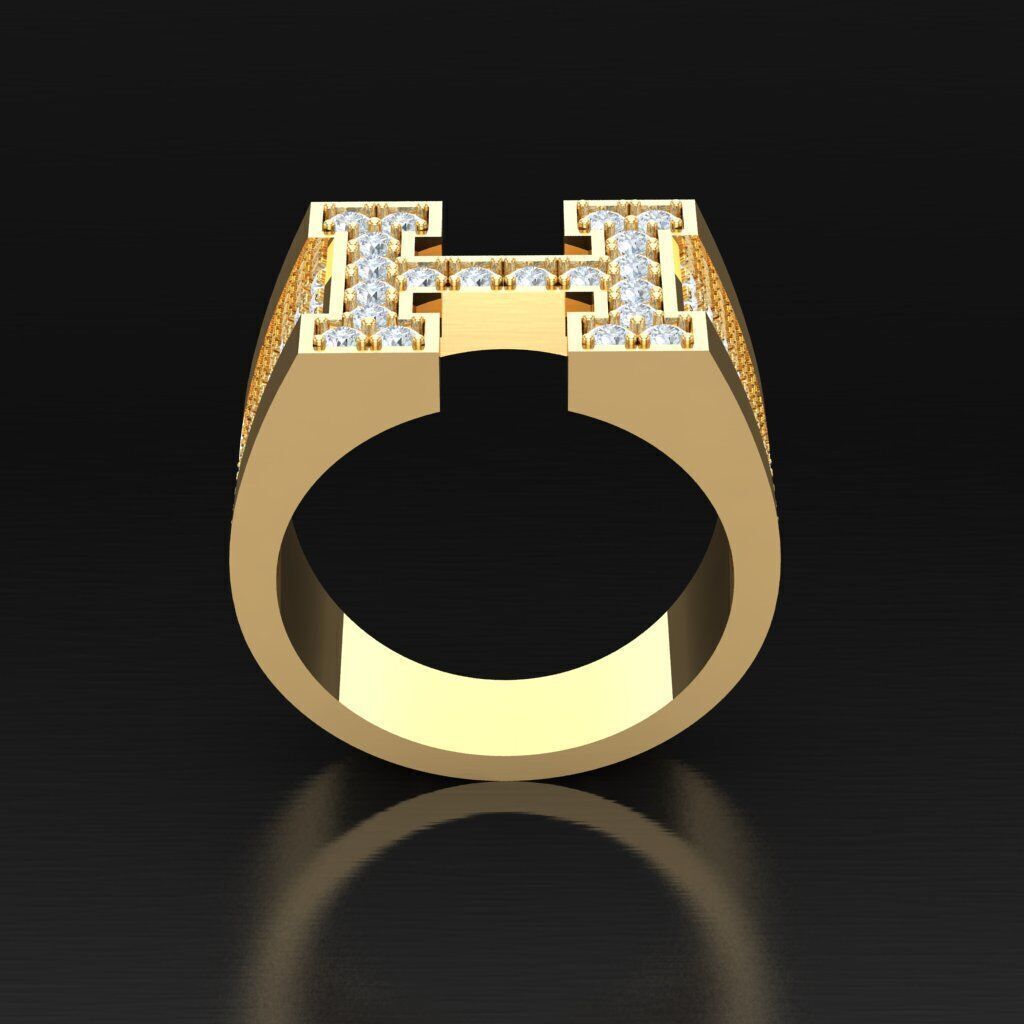 Man Ring New Design 2MR009 3D print model_5