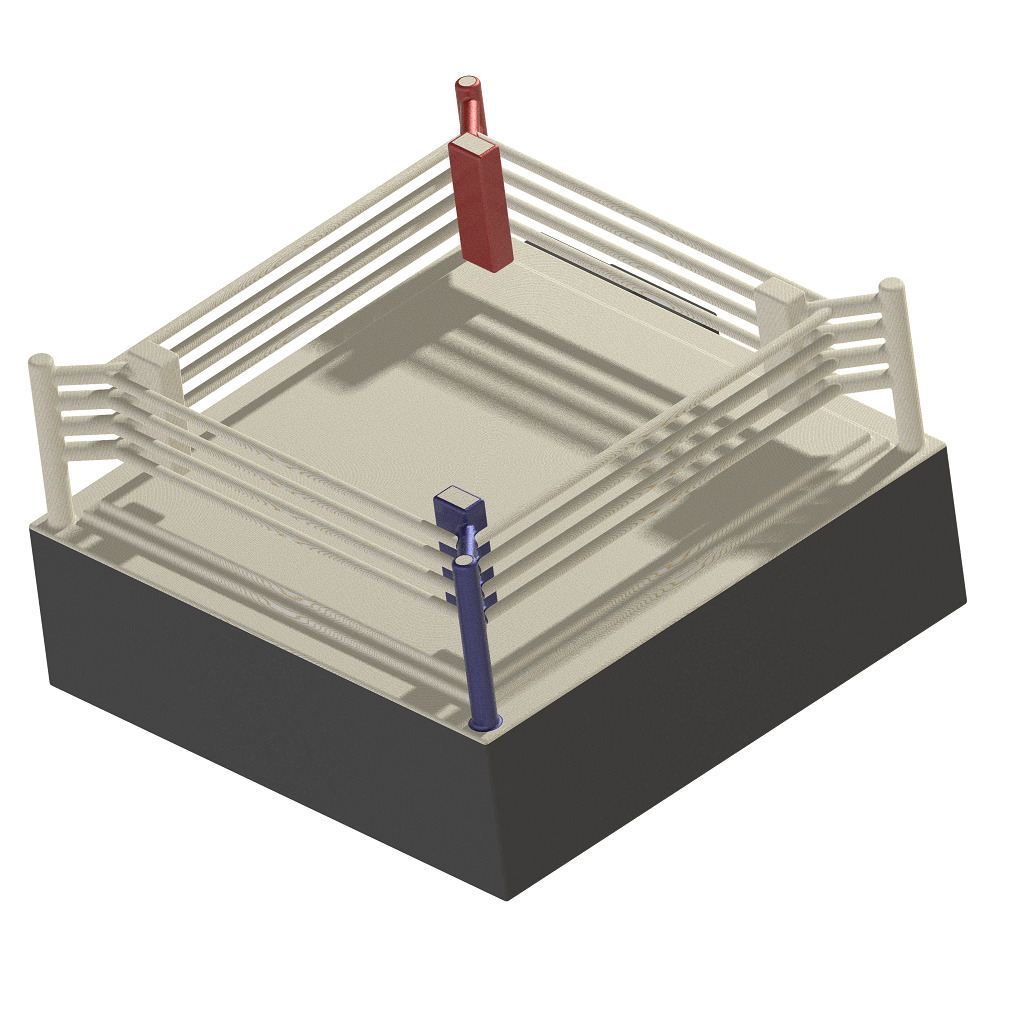 Exquisite Boxing Ring 3D print model_2