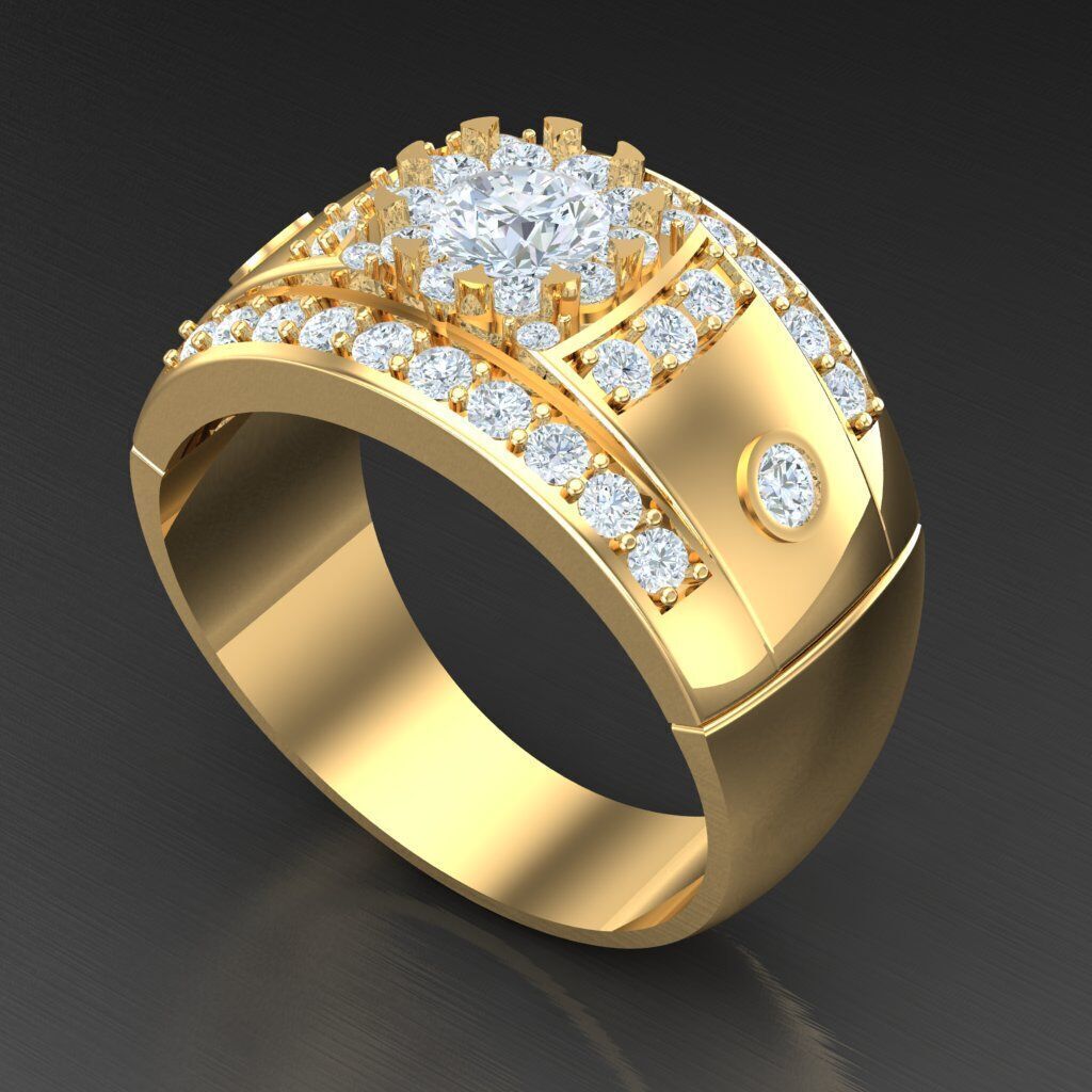Man Ring New Design 2MR006 3D print model_7