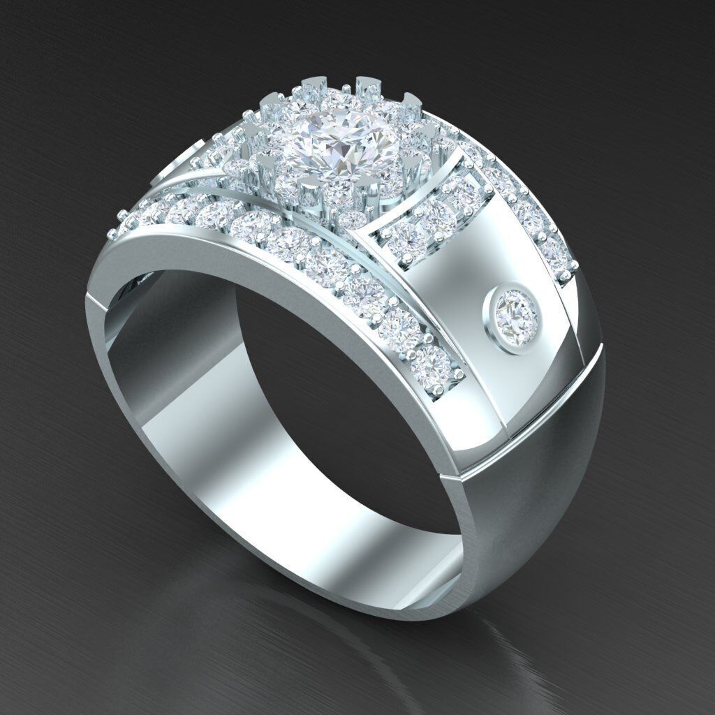 Man Ring New Design 2MR006 3D print model_6