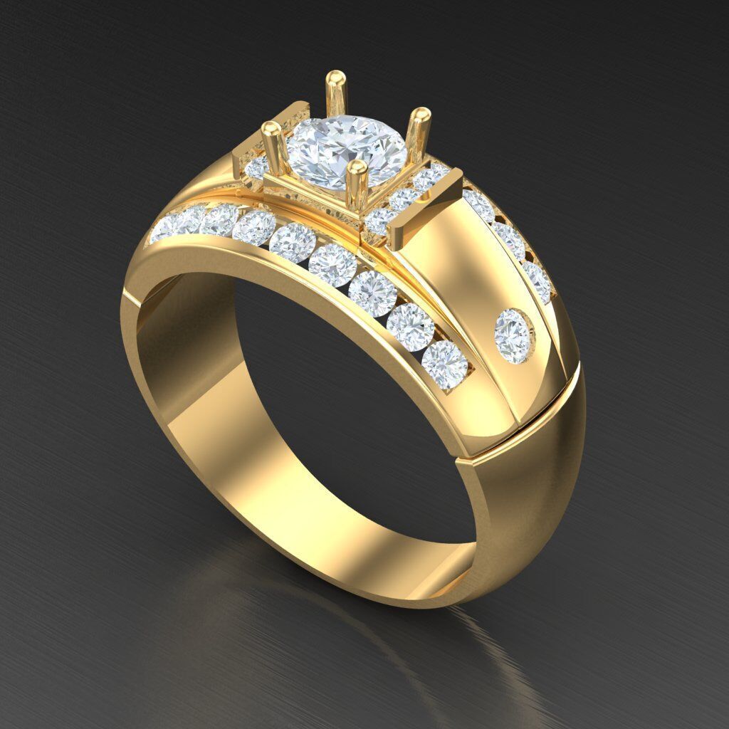 Man Ring New Design 2MR004 3D print model_7