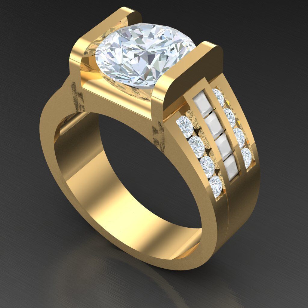 Man Ring New Design 2MR003 3D print model_7