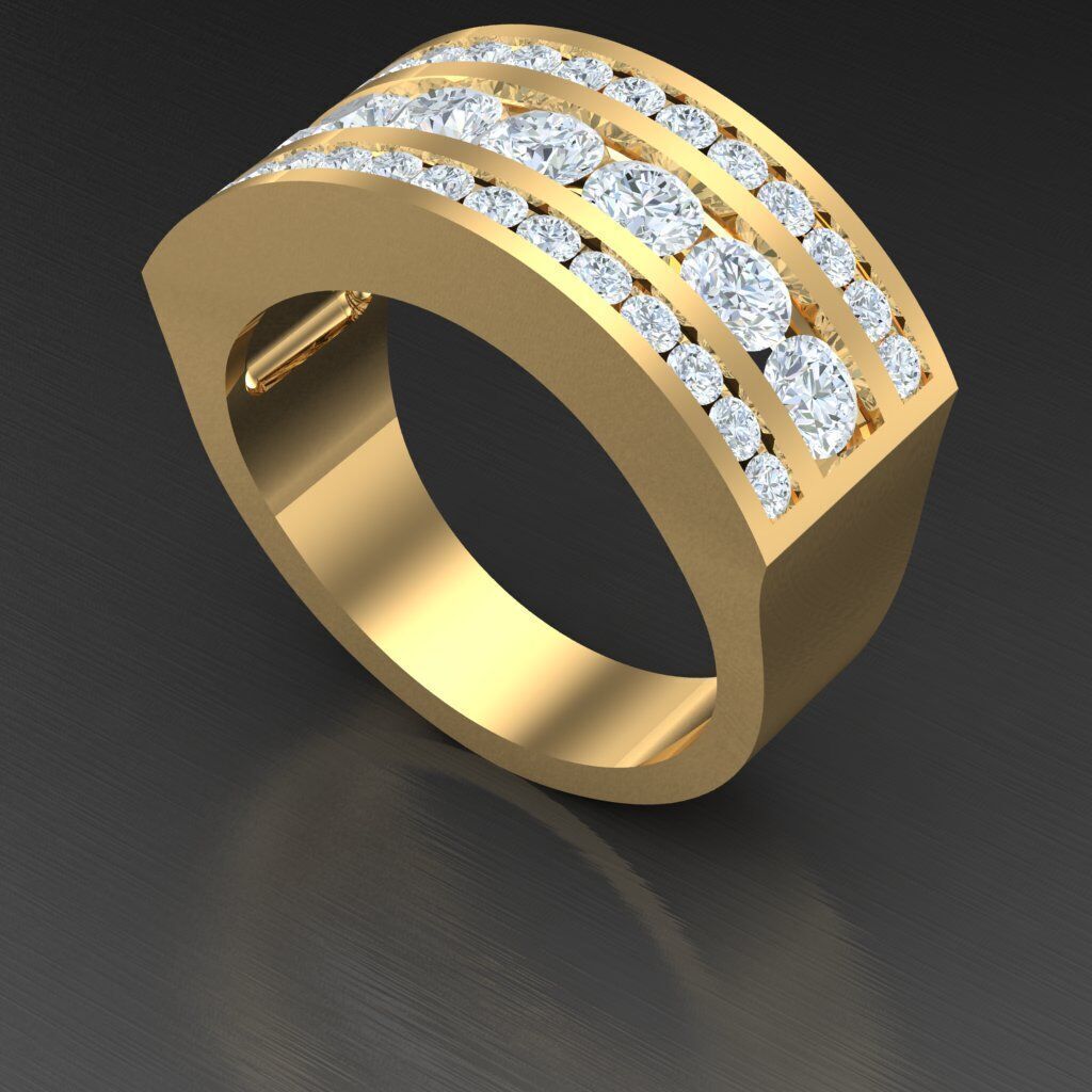 Man Ring New Design 2MR001 3D model_7