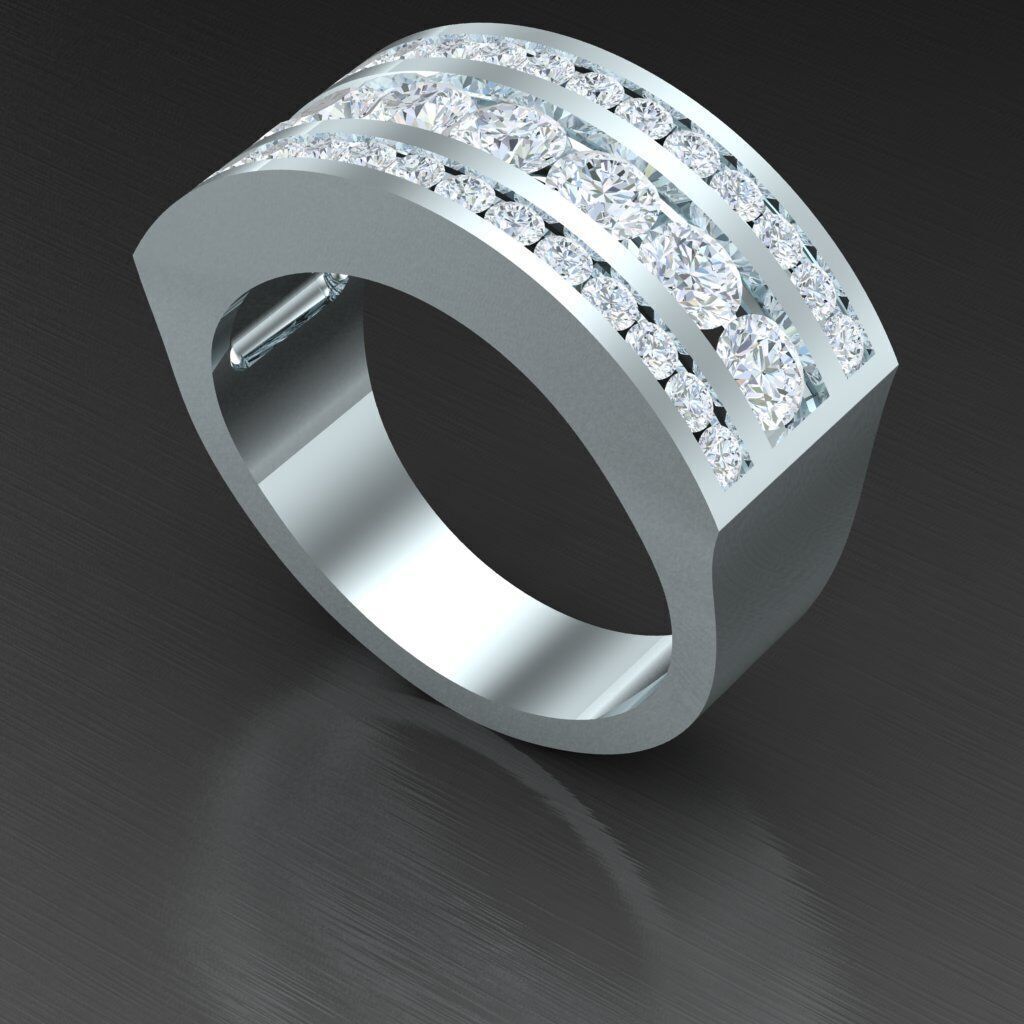 Man Ring New Design 2MR001 3D model_6