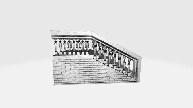 Brick Staircase 3D print model