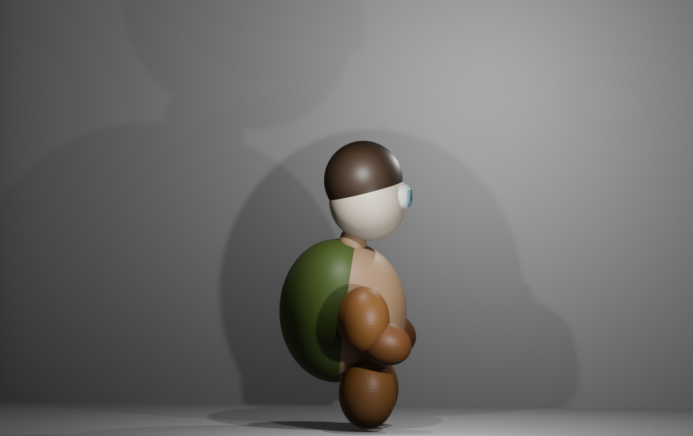 Game Ready Cartoon Character Turtle Style Avatar Low-poly 3D model_2