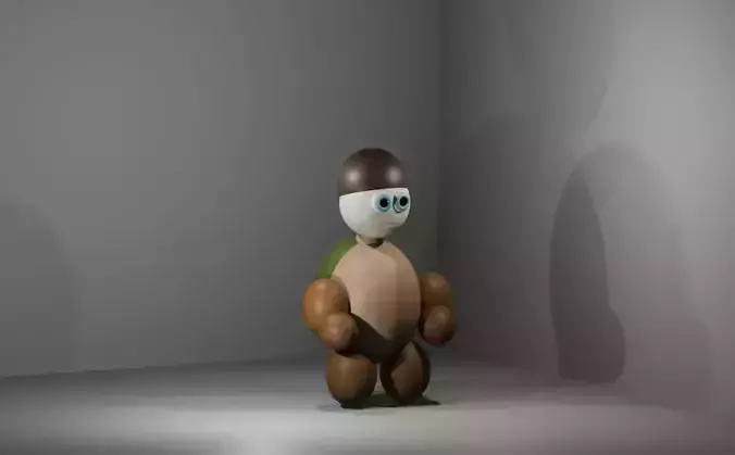 Game Ready Cartoon Character Turtle Style Avatar