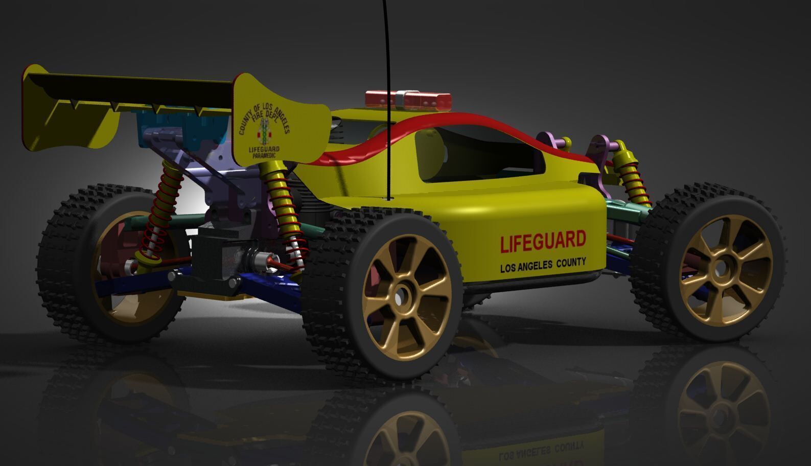 RC CAR Protech Enigma  3D print model_4