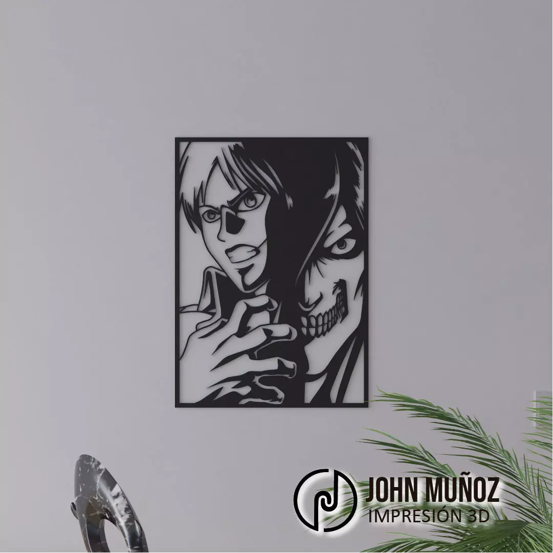 Eren Titan Decor File Attack on Titan CNC y STL Free 3D print model