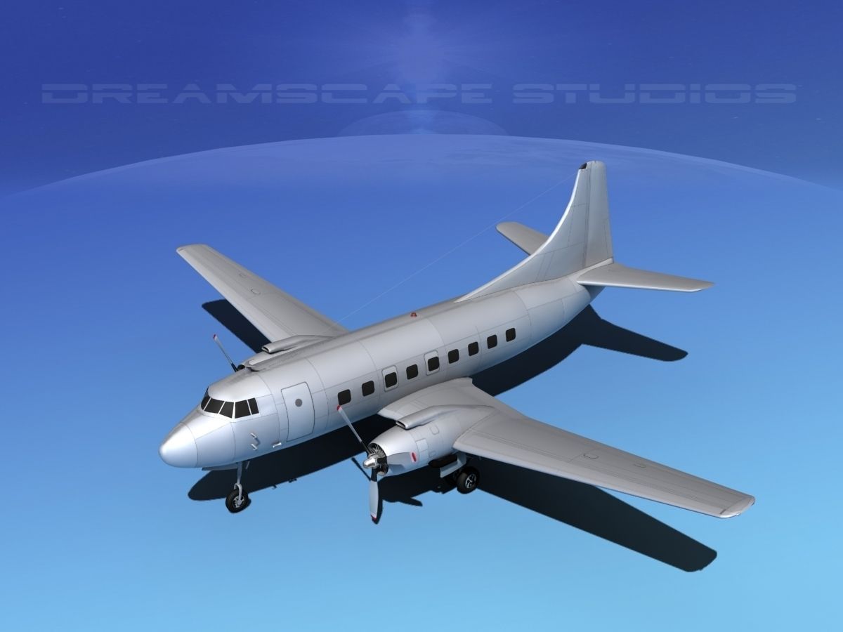 Martin 202 Bare Metal 3D model_11