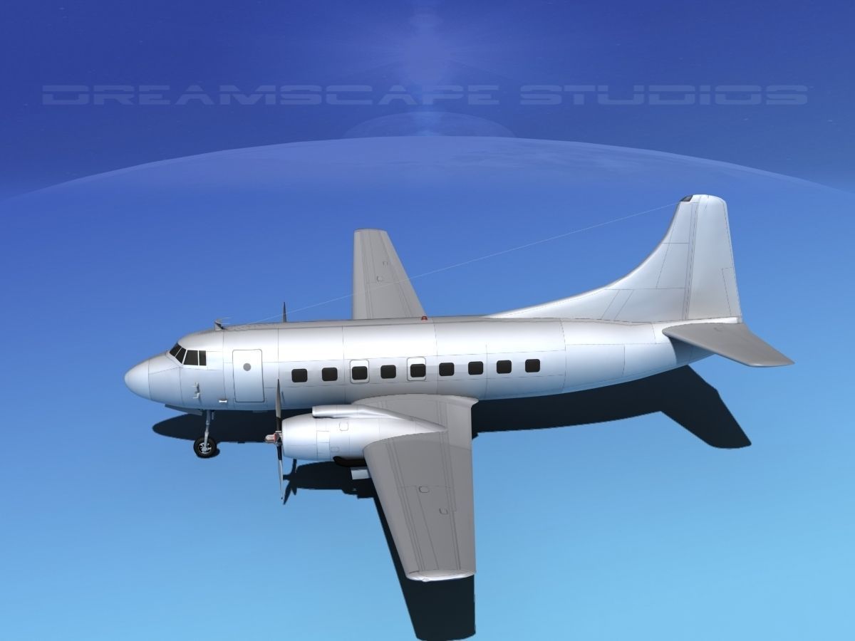 Martin 202 Bare Metal 3D model_9