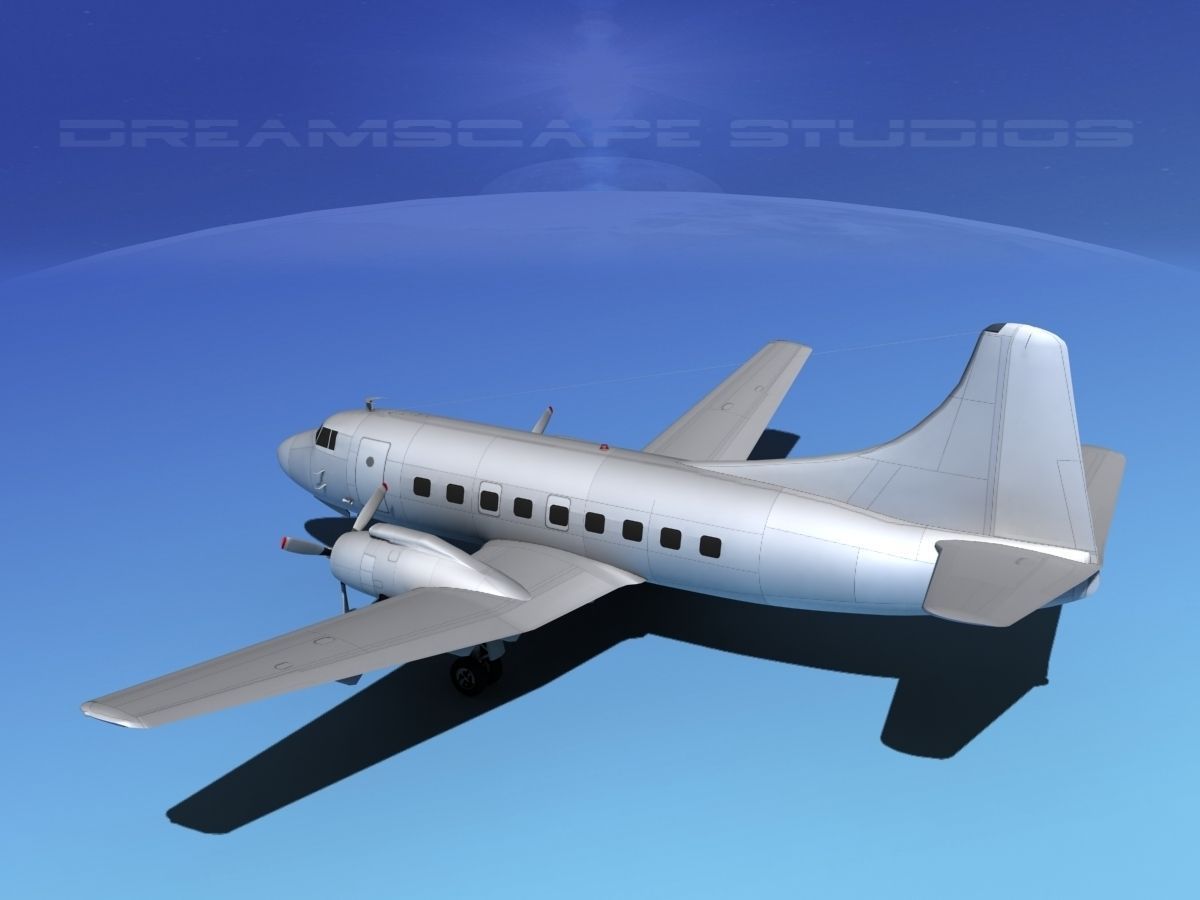 Martin 202 Bare Metal 3D model_8