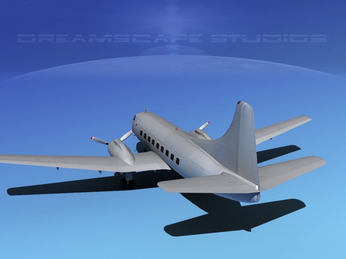 Martin 202 Bare Metal 3D model_7