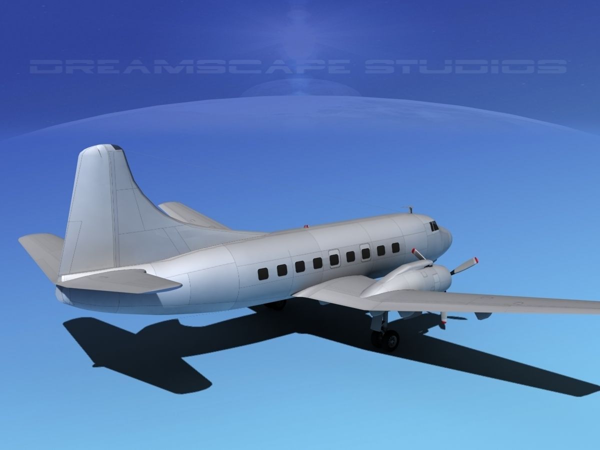 Martin 202 Bare Metal 3D model_5