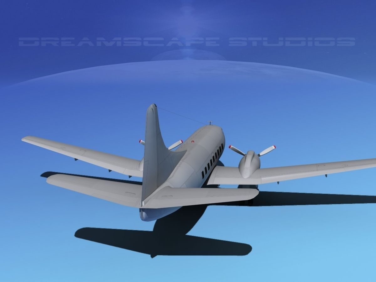 Martin 202 Bare Metal 3D model_6