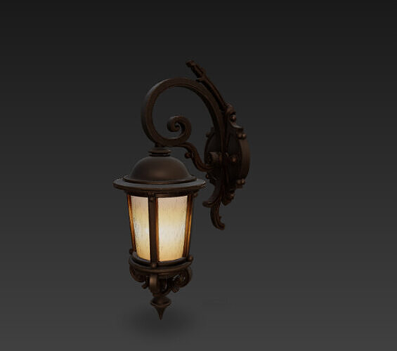 Realistic wall lamp 3D model
