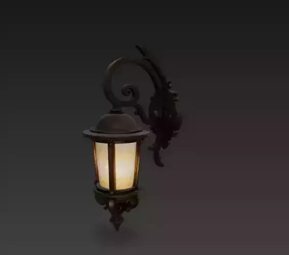 Realistic wall lamp
