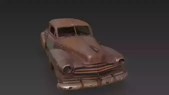 rusted junk car
