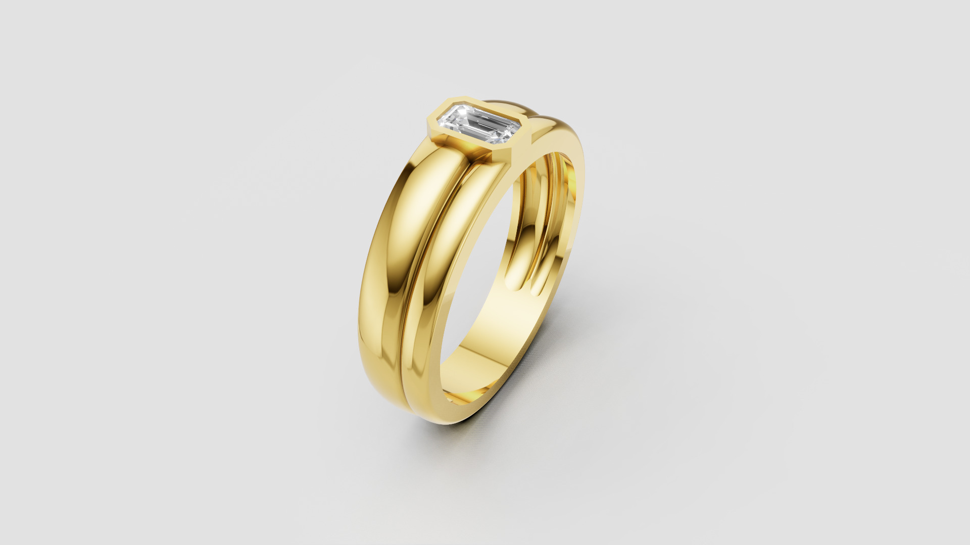 Men Ring two versions of shank                           2 Rings 3D print model_17