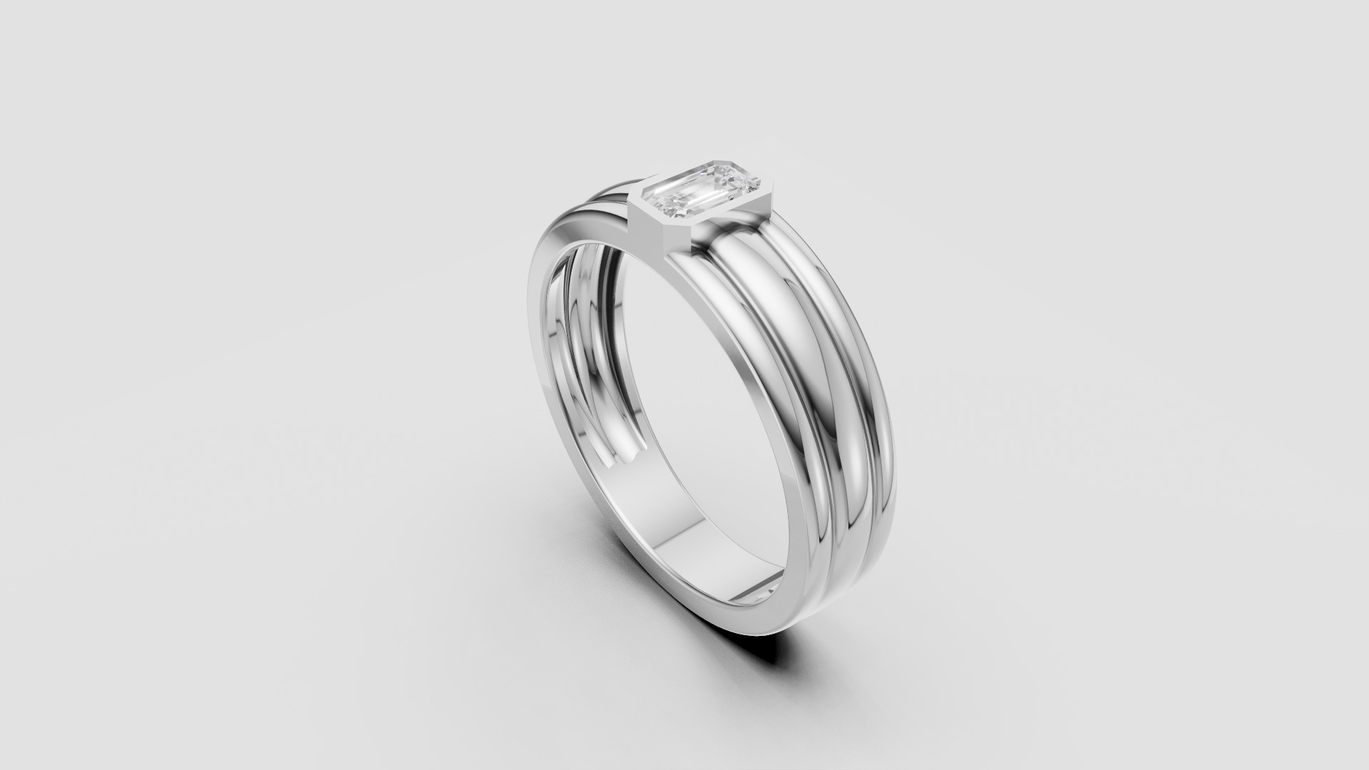 Men Ring two versions of shank                           2 Rings 3D print model_8