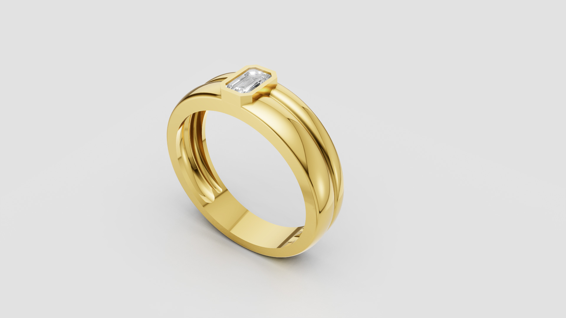 Men Ring two versions of shank                           2 Rings 3D print model_10