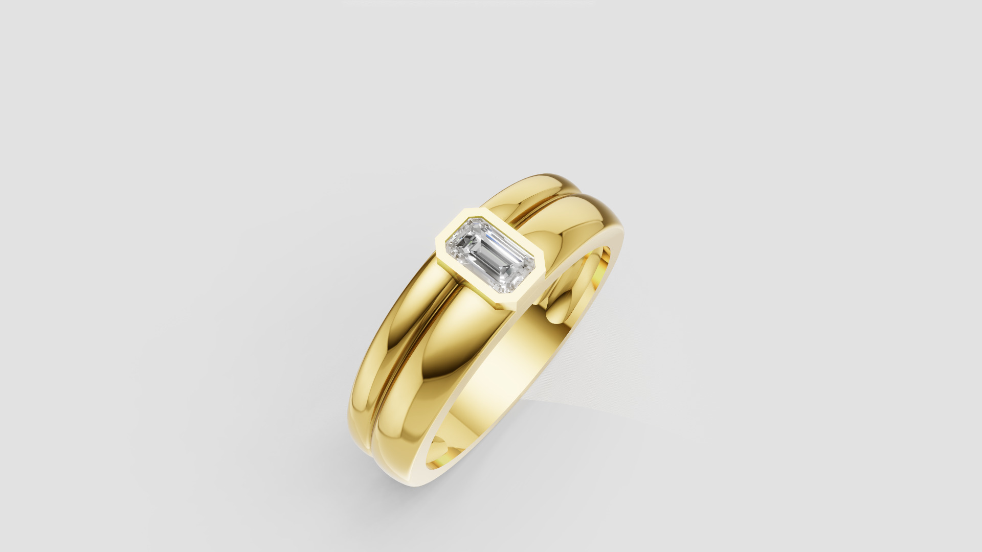 Men Ring two versions of shank                           2 Rings 3D print model_11