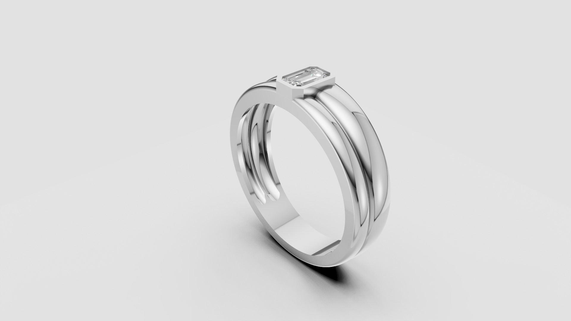 Men Ring two versions of shank                           2 Rings 3D print model_19