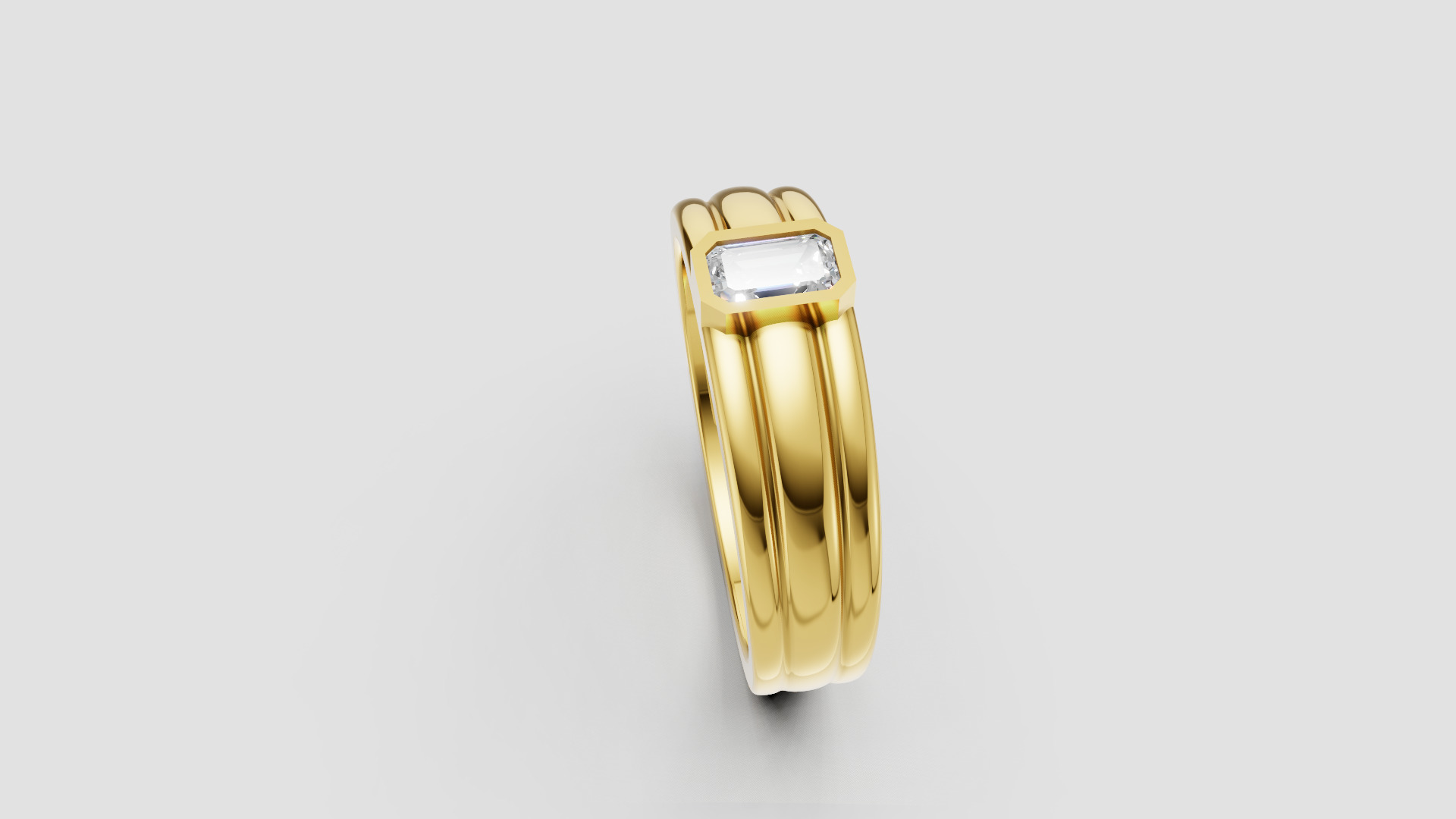 Men Ring two versions of shank                           2 Rings 3D print model_4