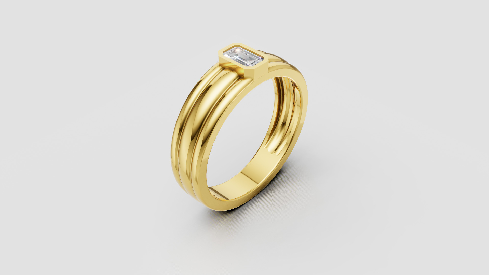 Men Ring two versions of shank                           2 Rings 3D print model_15