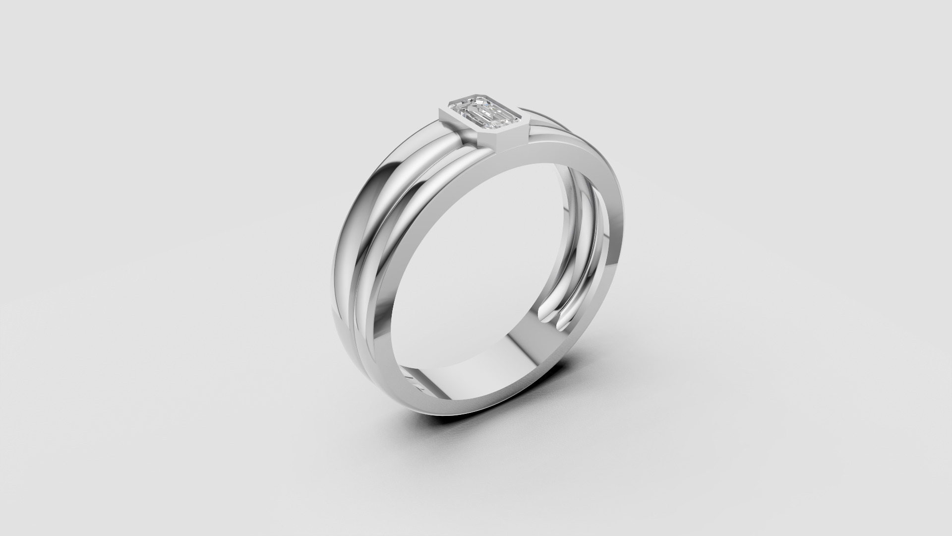 Men Ring two versions of shank                           2 Rings 3D print model_18