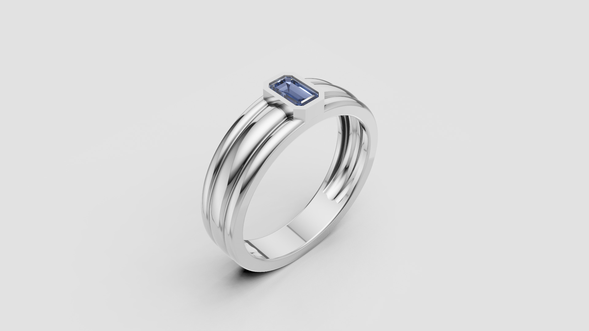 Men Ring two versions of shank                           2 Rings 3D print model_5