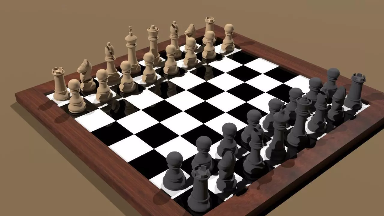 Chess Board 3D model