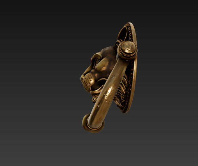 lion-engraved door knocker 3D model_1