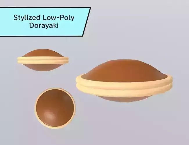 Stylized Low-Poly Dorayaki