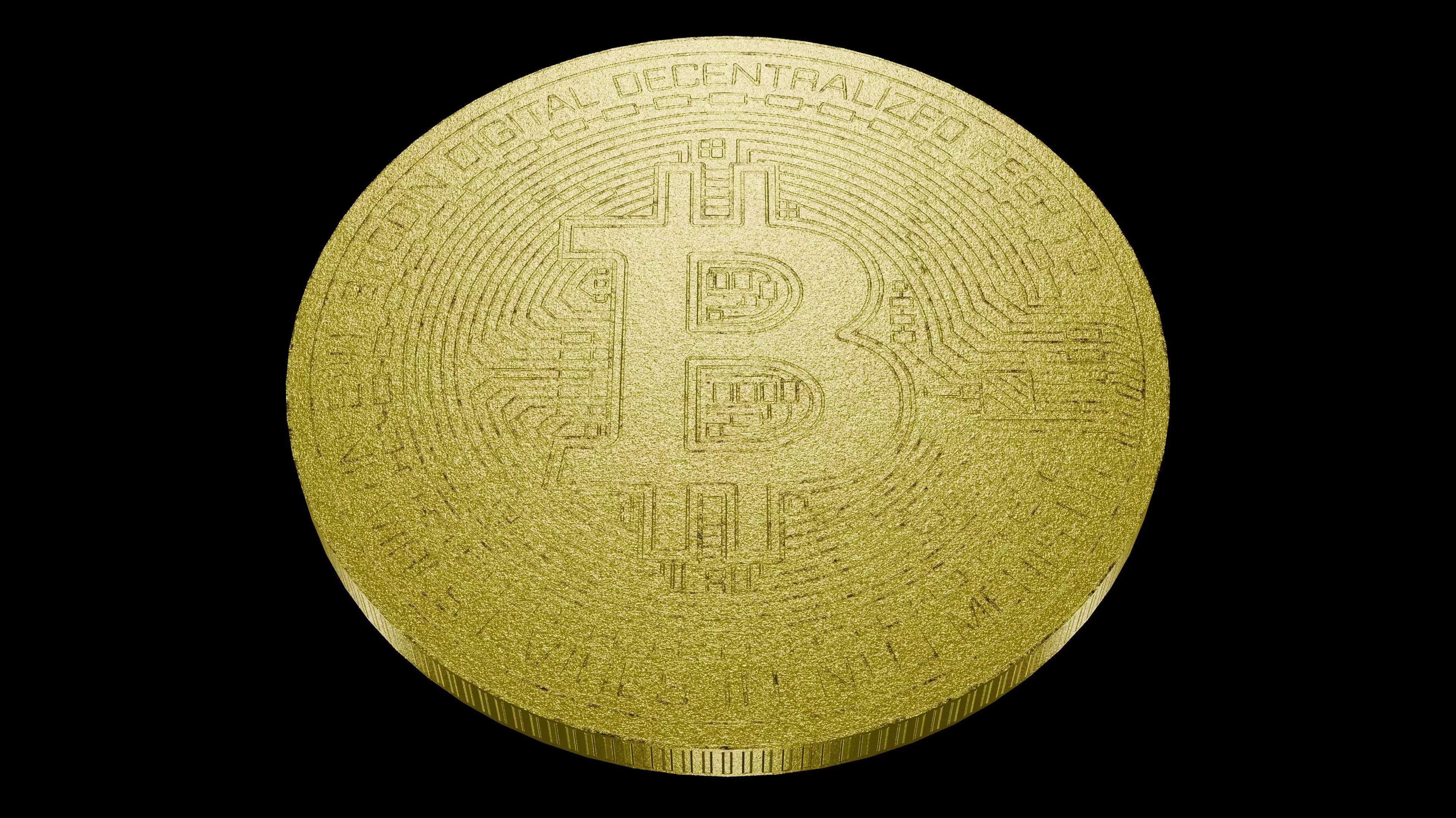 Bitcoin Low-poly 3D model