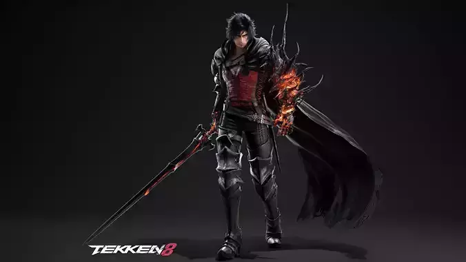 Dark Fantasy Armored Swordsman 3D print model