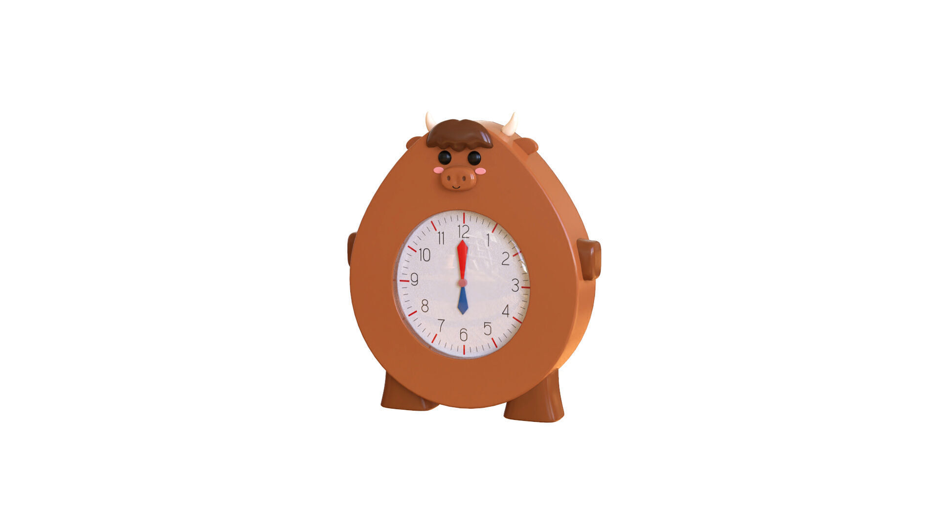 Cow Clock Low-poly 3D model_1