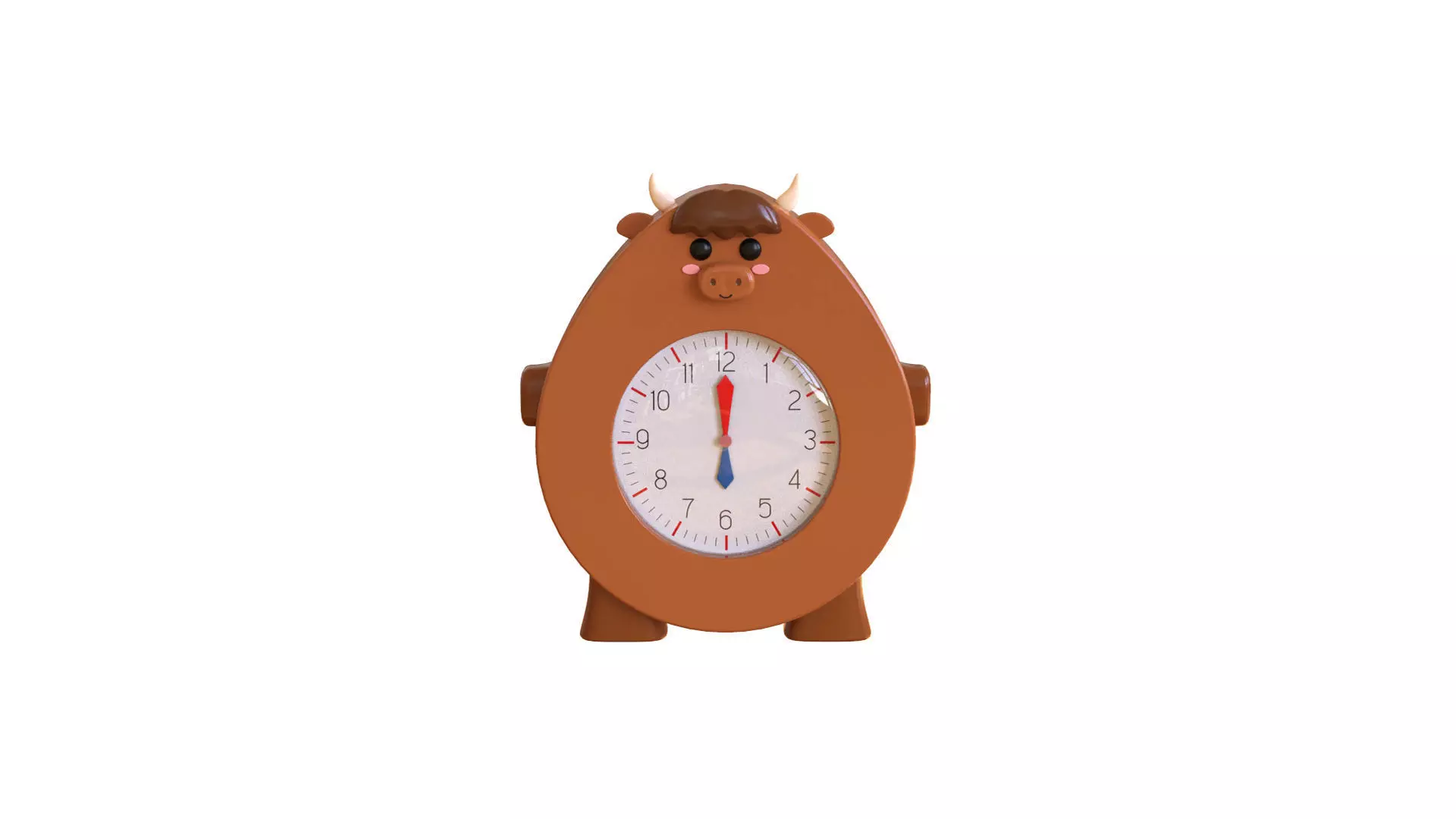 Cow Clock Low-poly 3D model_0