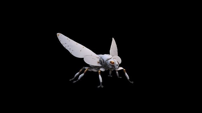 3d Render Steampunk Robot Moth 3D model