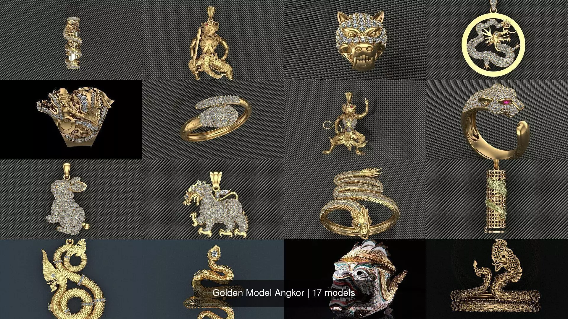 Golden Model Angkor 3D Model Collection_1