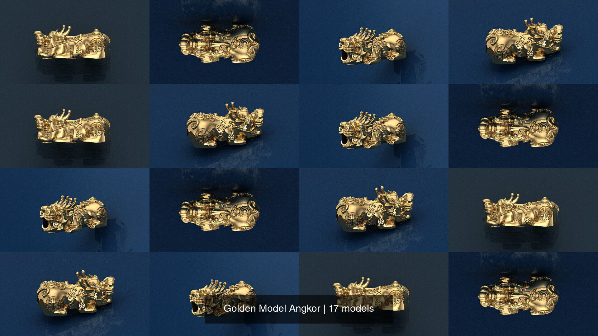 Golden Model Angkor 3D Model Collection_3