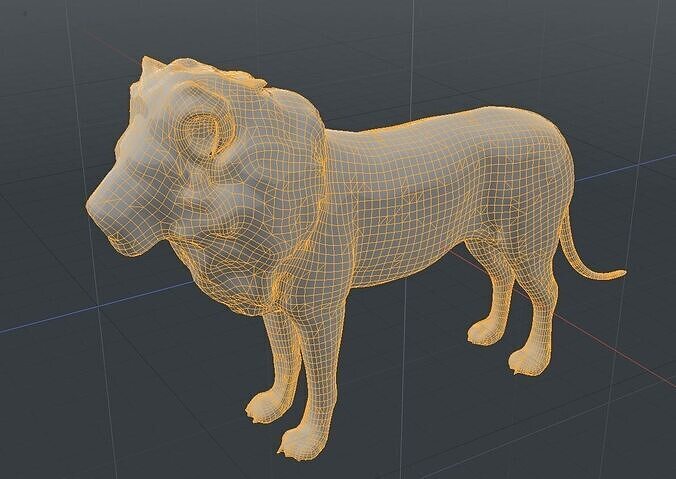Lion 3D Model For Games 3D model