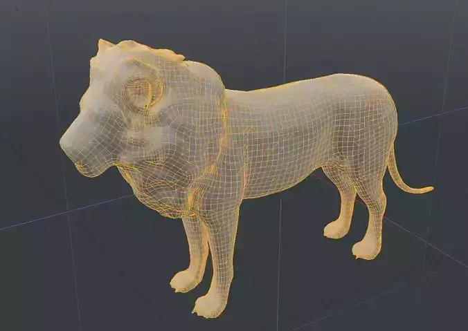 Lion 3D Model For Games