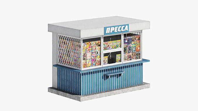 Magazine kiosk 3D model