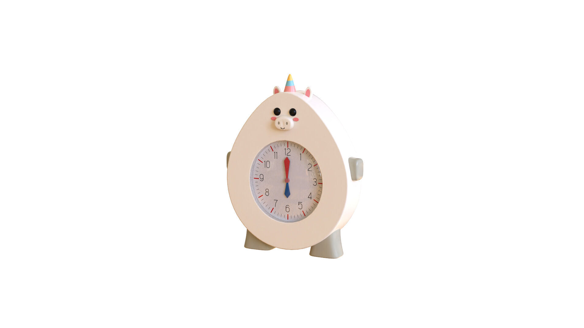 Unicorn Clock  Low-poly 3D model_1