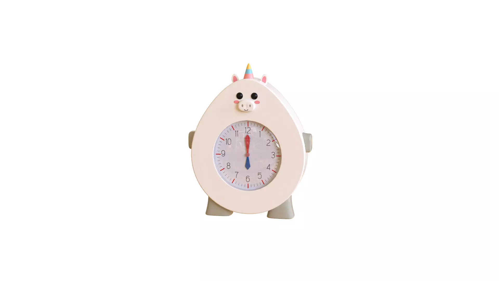 Unicorn Clock  Low-poly 3D model_0