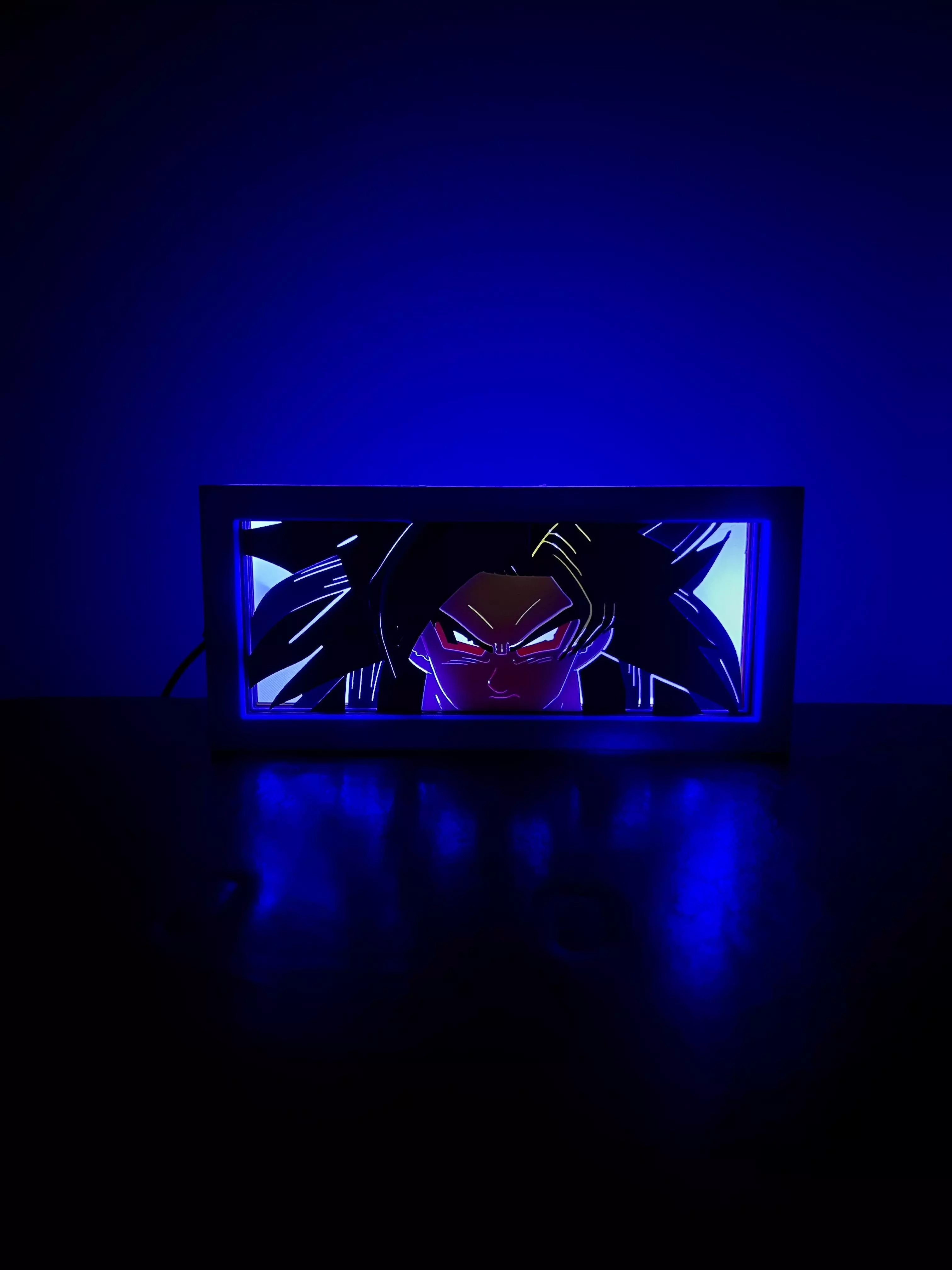 Goku Super Saiyan 4 - LED Lightbox NO AMS NEEDED Free 3D print model
