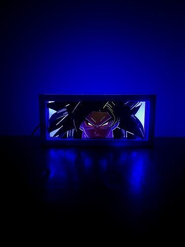 Goku Super Saiyan 4 - LED Lightbox NO AMS NEEDED Free 3D print model