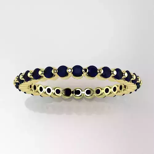 Round Stone Classic Eternity Band - Shared Prong 3D print model