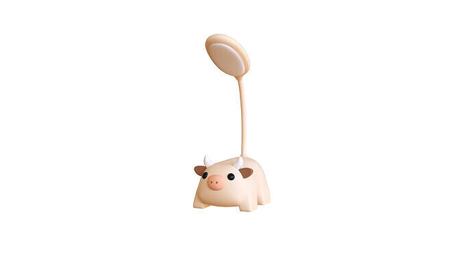 Cow Desk Lamp Low-poly 3D model